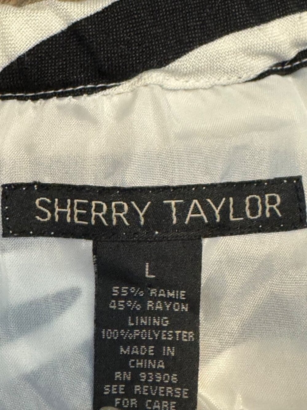 Zebra Print Womens Skirt By Sherry Taylor  Size L  Drawstring Waist  Ramie & Ray - Picture 3 of 4